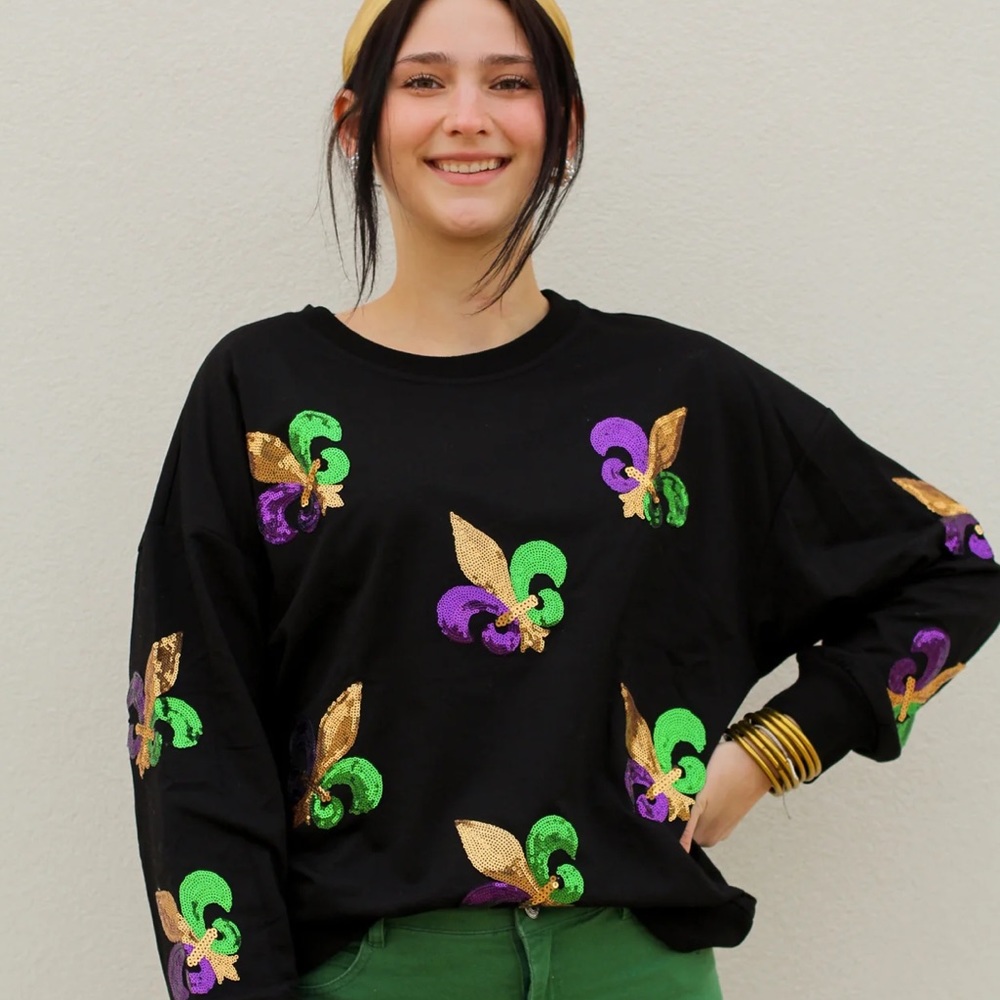 Mardi Gras sweatshirt size large